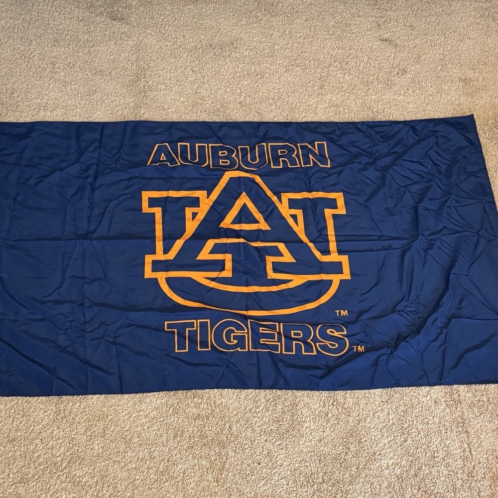Auburn Tigers Flag Banner 34x60 NCAA AU Logo Large Tailgate‎ Wall Decor